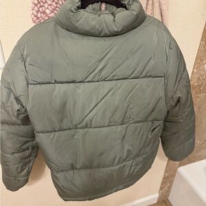 Sage green puffer jacket never worn